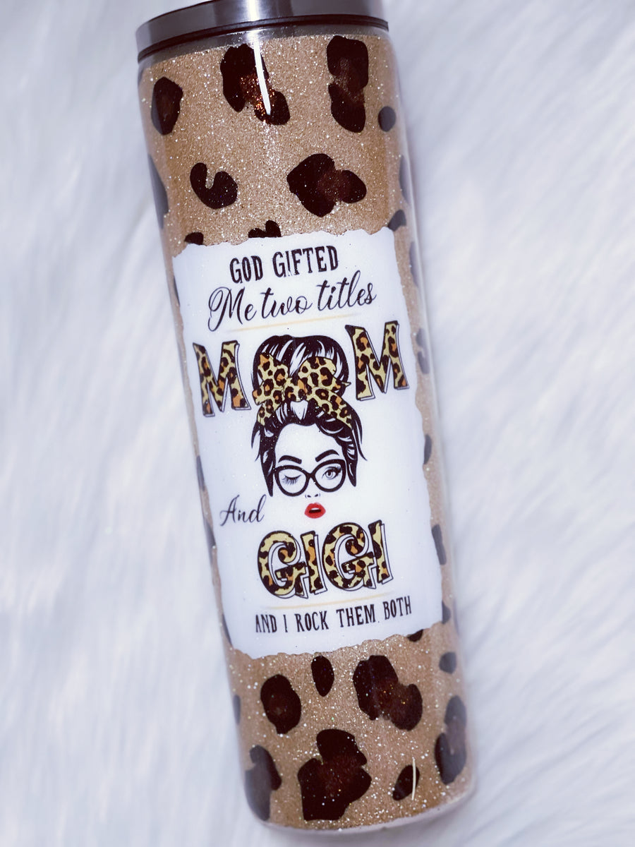 Leopard + Glitter Mama} Tumbler – The Freckled Clover, LLC