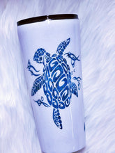 Load image into Gallery viewer, Sea Turtles and Dolphin Custom Glitter Stainless Steel Tumbler Cup