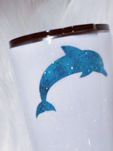 Load image into Gallery viewer, Sea Turtles and Dolphin Custom Glitter Stainless Steel Tumbler Cup