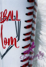 Load image into Gallery viewer, Baseball Mom Custom Glitter Stainless Steel Tumbler Cup