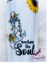 Load image into Gallery viewer, Love Anchors The Soul Glitter Stainless Steel Tumbler