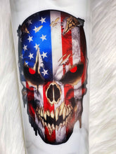 Load image into Gallery viewer, The Punisher American Flag Skull with Smokey Background Custom Tumbler