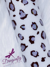 Load image into Gallery viewer, White and Silver Leopard Print Custom Glitter Stainless Steel Tumbler