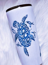 Load image into Gallery viewer, Sea Turtles and Dolphin Custom Glitter Stainless Steel Tumbler Cup