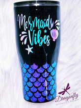 Load image into Gallery viewer, Mermaid Vibes Mermaid Scales Custom Glitter Stainless Steel Tumbler