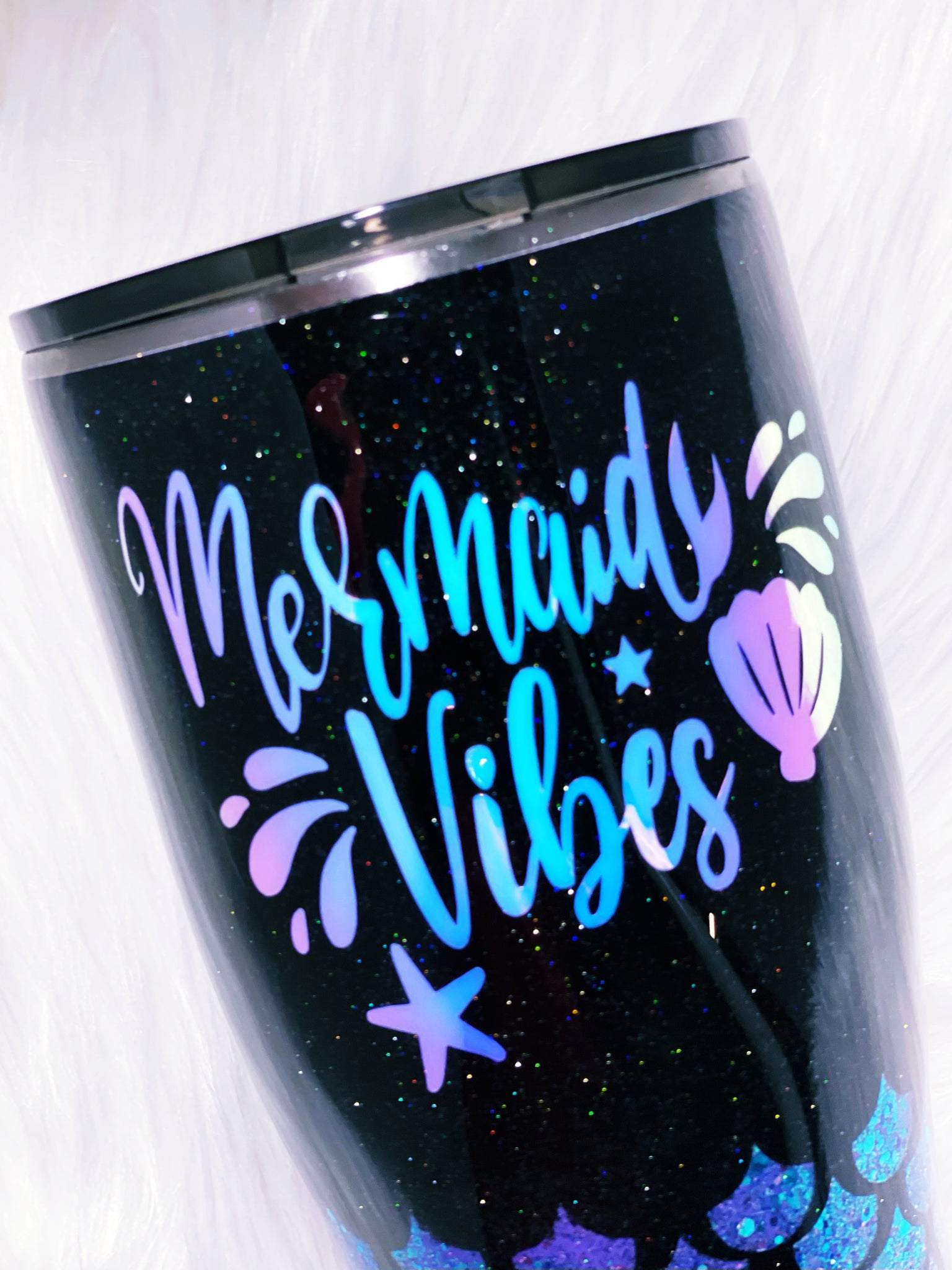 You Can Get A Mermaid Scale Glitter Tumbler For The Person Who