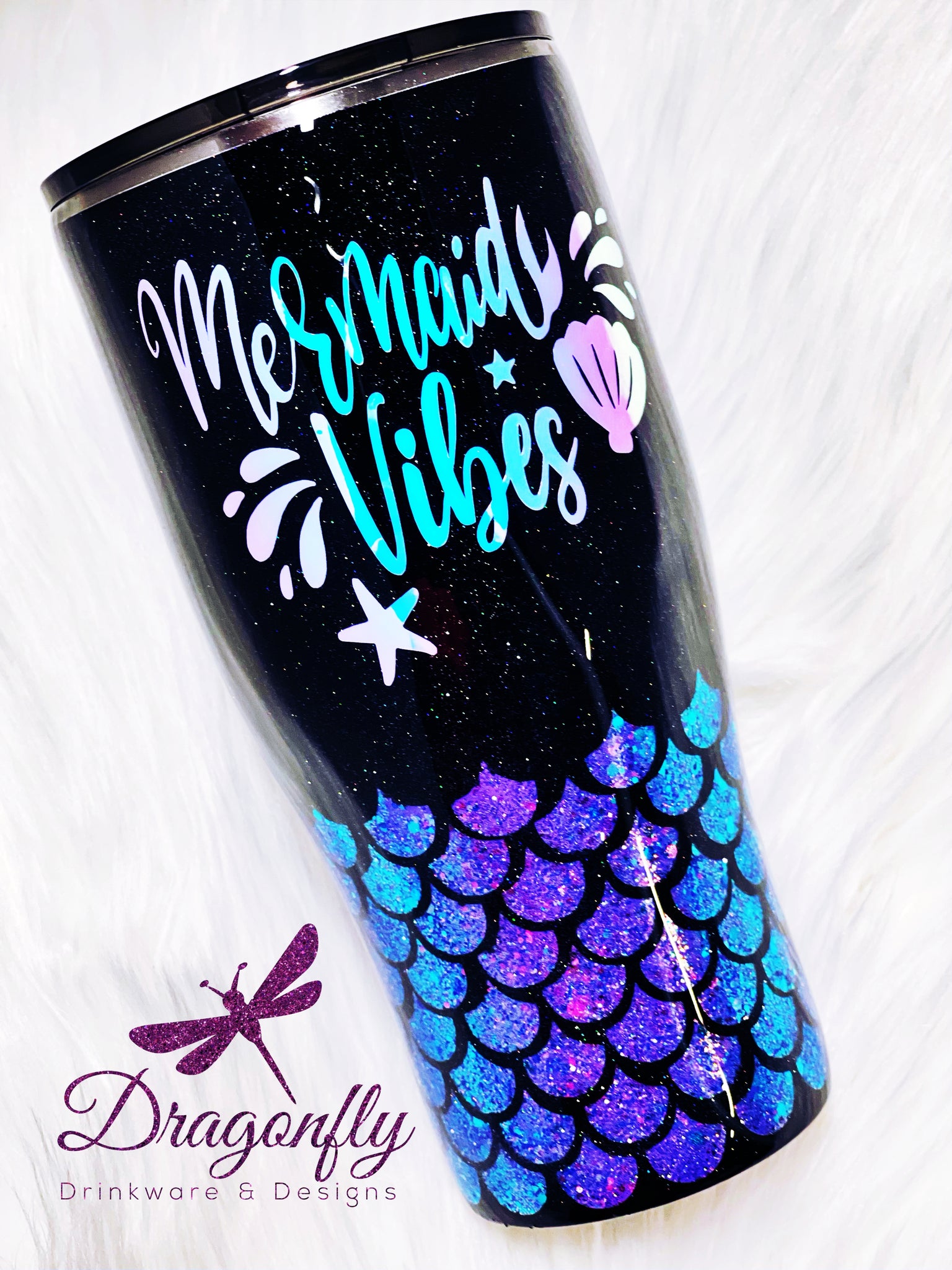 Mermaid Scales, Purple, Teal, Silver Custom, Personalized, Glitter Water  Bottle or Tumbler, Stainless Steel Insulated -  Israel