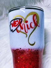 Load image into Gallery viewer, KC Chiefs Chick Kansas City Custom Glitter Tumbler Cup