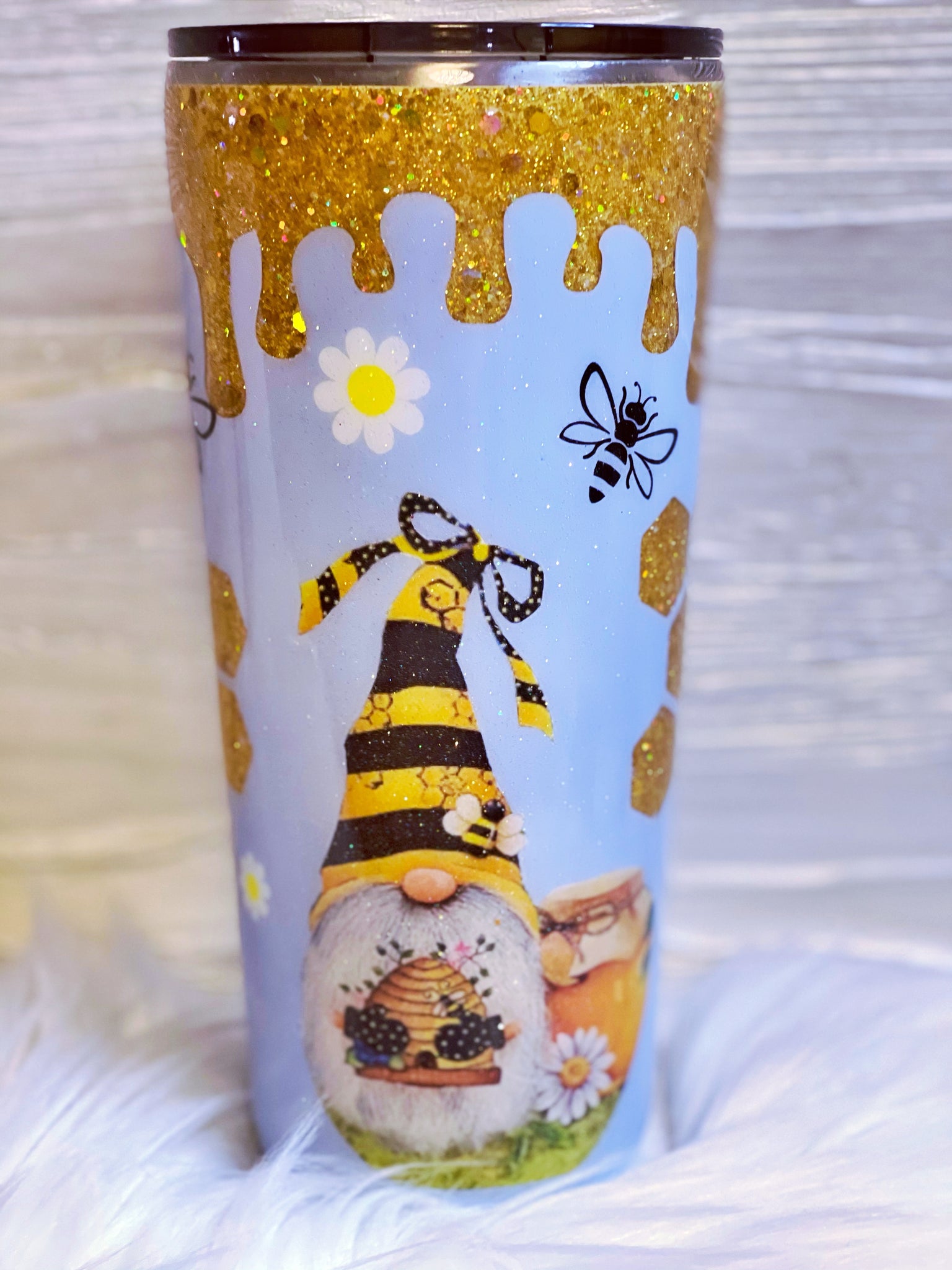 Bee Hive Engraved Stanley Dupe, Tumbler 30 Oz, Bee Hive Full Wrap