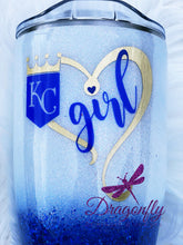 Load image into Gallery viewer, Kansas City Royals Glitter Tumbler Cup KC