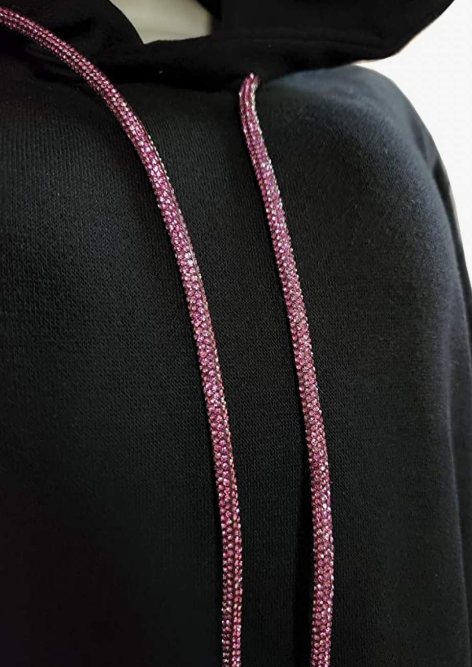 Rhinestone Rope Hoodie Strings